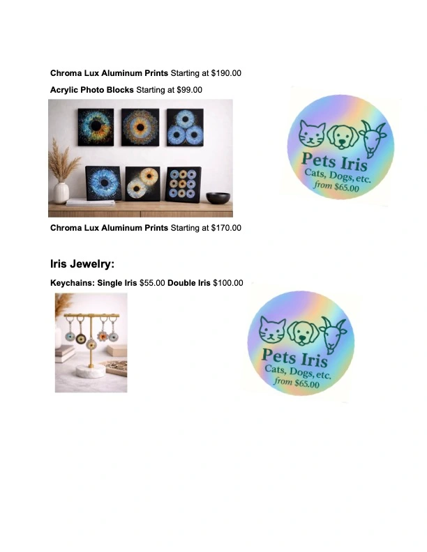Iris Photo Gallery Pricing - 2