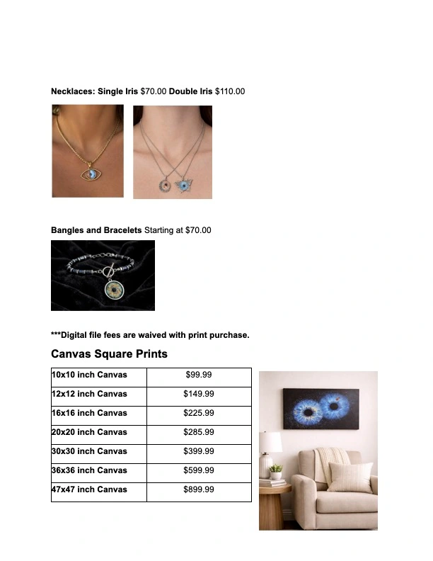 Iris Photo Gallery Pricing - 3